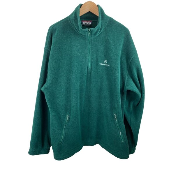 Premium Divots Callaway Gardens Green 1/4 Zip Long Sleeve Fleece Mens Size Large - Picture 1 of 10